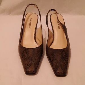 Karen Scott Dark Brown Python Shoes